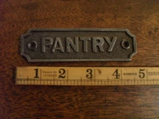 Antique cast iron style pantry sign home food cupboard door pantry sign plaque 1