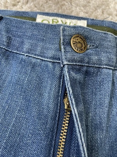 Orvis Pants Mens 32 Blue Denim Chino Zip Fly Welt Pockets Death Valley Dn image 5