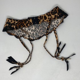 Agent Provocateur Molly Leopard Silk Suspender AP3 Medium