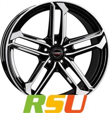 Borbet ATX black polished glossy 8.5x19" ET45 LK5 112 ML 72.5 Alufelgen 19 Zoll