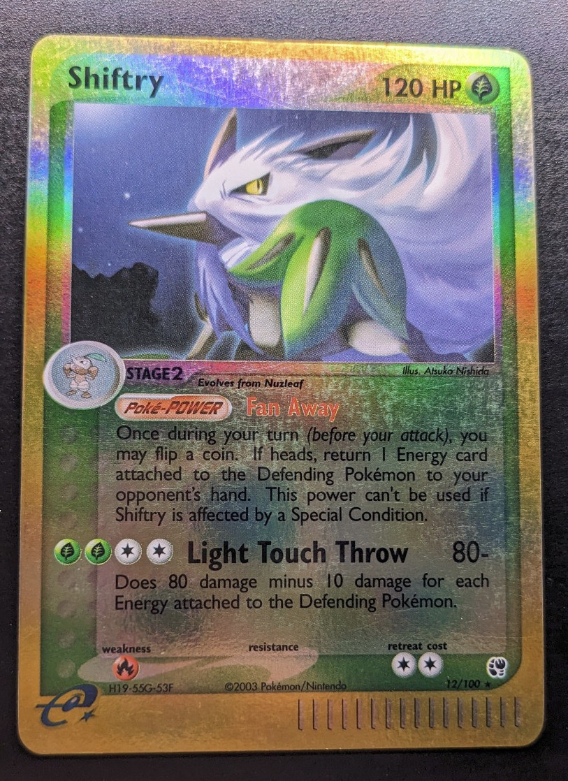 Shiftry 12/100 Reverse Holo - Pokemon TCG Sandstorm - Light Play LP