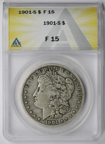 1901-S Morgan Dollar $1 Fine F 15 ANACS
