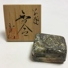 Incense container Iga ware Koyama Wooden box Tea ceremony utensils Antiques