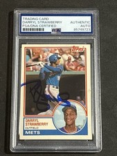 DARRYL STRAWBERRY 1983 TOPPS TRADED SIGNED AUTOGRAPHED ROOKIE CARD PSA/DNA