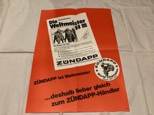 Zündapp Poster Die Weltmeister original 1975 deutsch 59x42cm Moto-Cross rar !