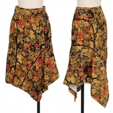 A/T(ATSURO TAYAMA) Floral Corduroy Asymmetry Skirt Size 36(K-115413)