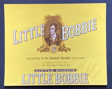 Little Bobbie Robert Burns General Cigar Co Original Cigar box label