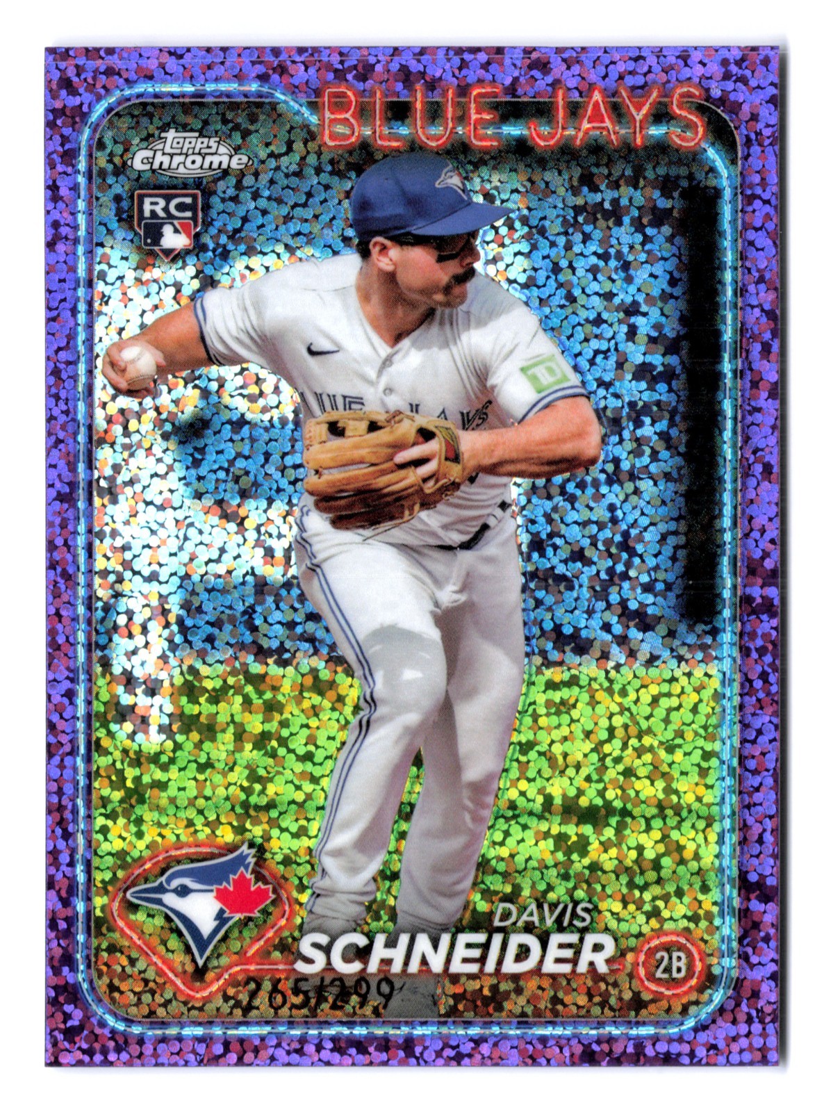 2024 Topps Chrome - Davis Schneider #290 Purple Speckle Refractor /299 (RC)
