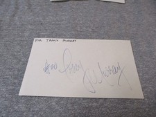 TRACY MURRAY AUTOGRAPHED INDEX CARD