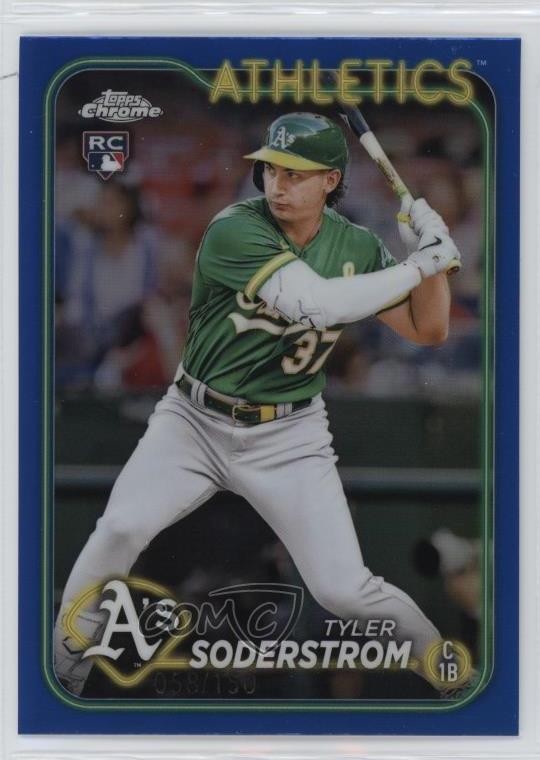 2024 Topps Chrome Blue Refractor 58/150 Tyler Soderstrom #298 Rookie RC 7c5