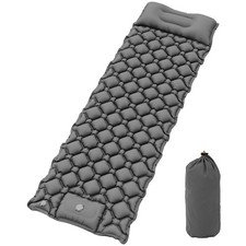 UK Inflatable Mat Camping Sleeping Self Inflating Mattress Bed Air Pillow Hiking