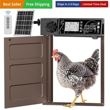 Large Size Automatic Chicken Coop Door Solar - Powered Auto Chicken Door Open...
