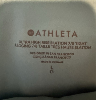 Athleta Ultra High Rise Elation 7/8 Tight Leggings Light Blue Size L