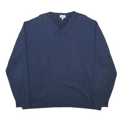 NEXT Pull Col V Bleu 2XL Coton Mélangé Tricot Classique - Photo 1/4