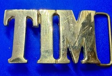 Personalized Name TIM Vintage 70's Solid Brass Block Letters Belt Buckle