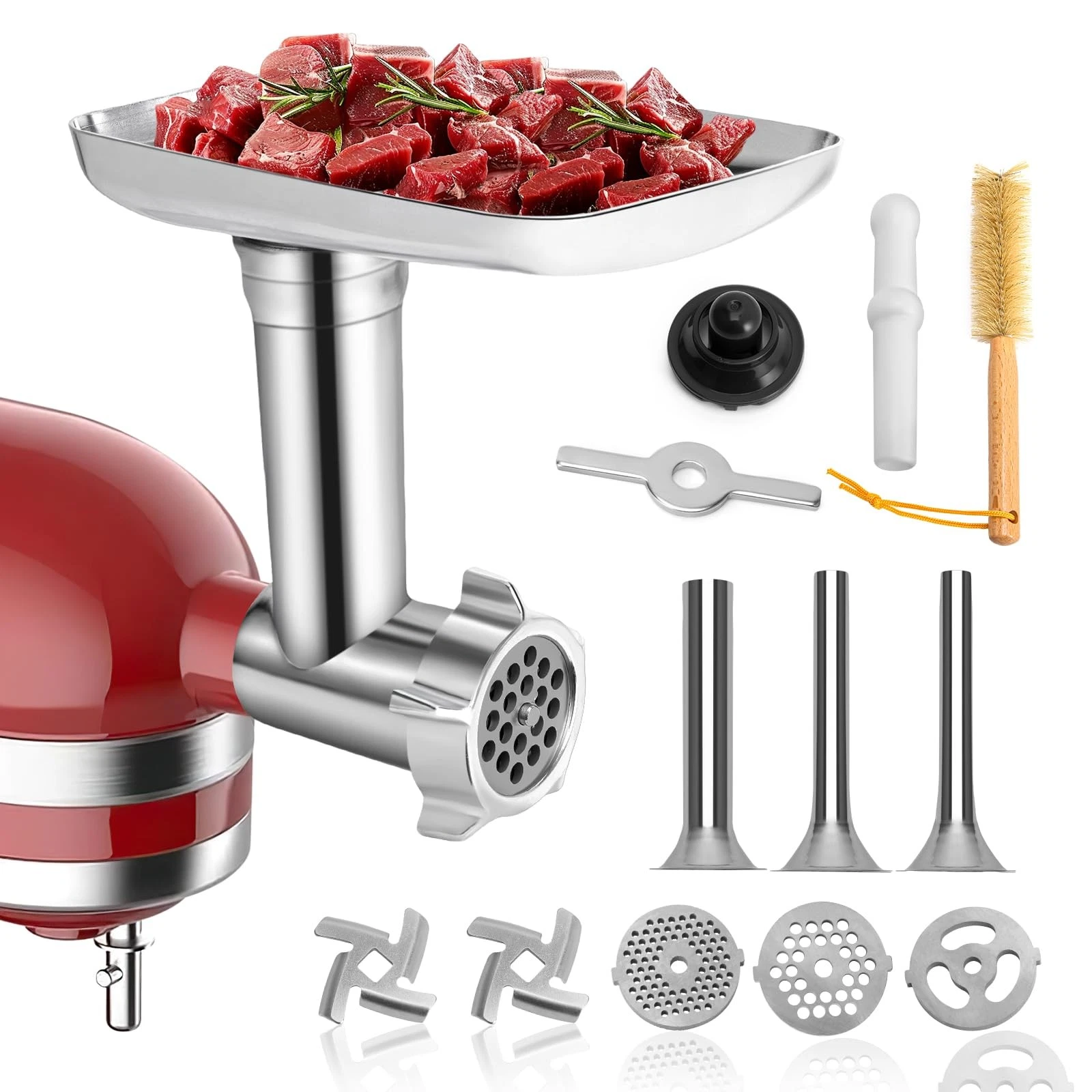 Meat Grinder Attachment for KitchenAid Stand Mixer – Metal Food Grinder with ...