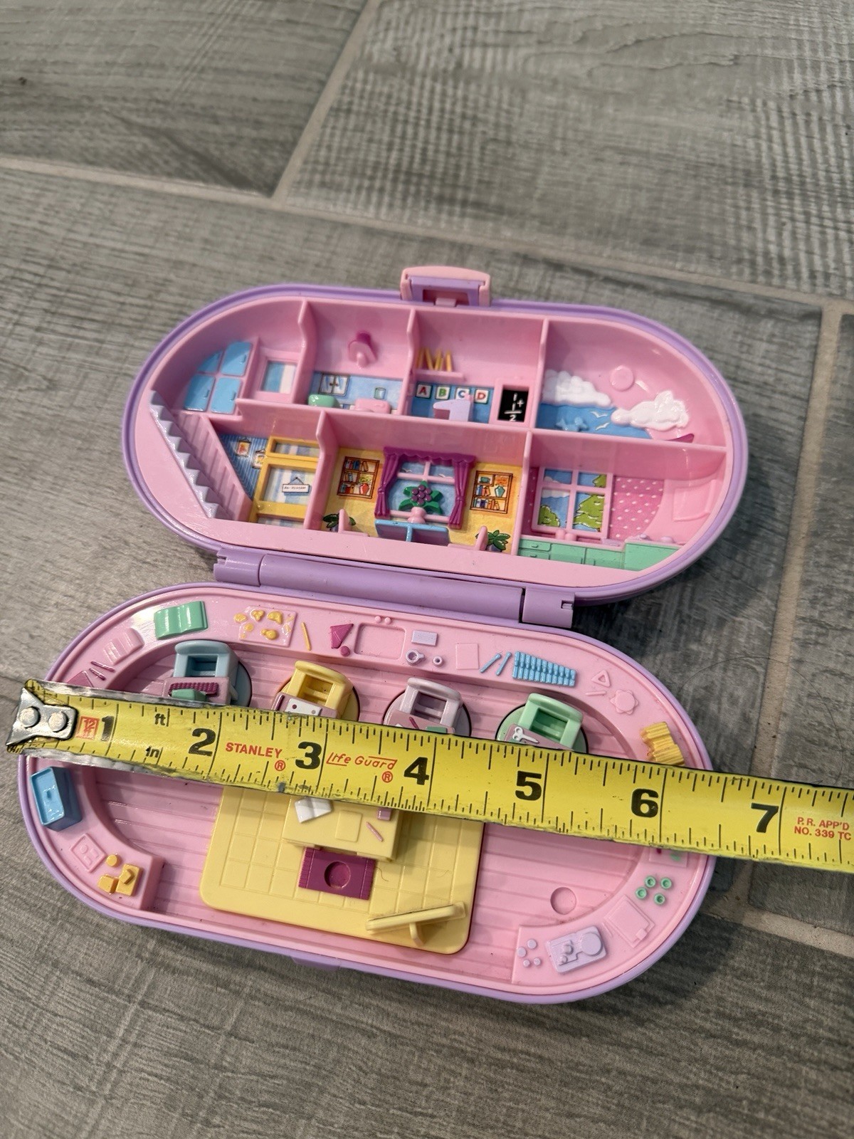 Vintage  1992 Purple Polly's Stampin' School by Bluebird Toys 90’s Polly pocket