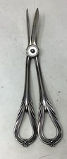 Vintage Silver Plated Grape Trim Scissors, Shears England