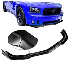 3PCS Front Bumper Lip Compatible with 2011-2014 Dodge Charger Black Unpainted