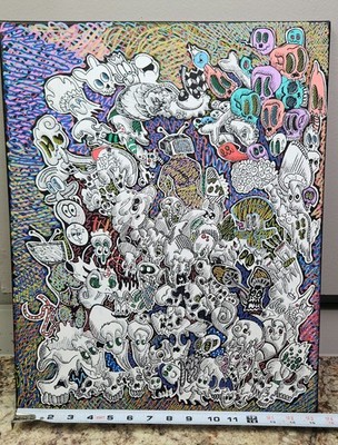 16x20'' Original Acrylic on Canvas Signed By The Artist ONE OF ONE Trippy