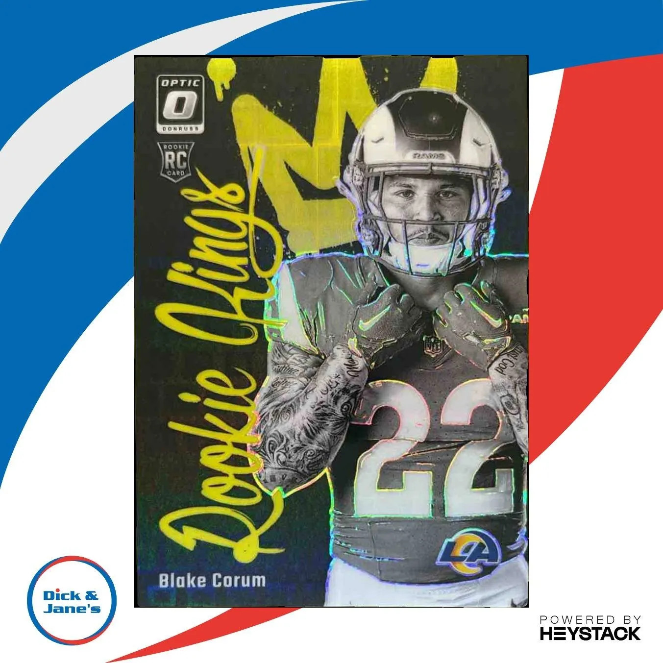 2024 Donruss Optic Blake Corum Rookie Kings Black Pandora /25 #9 RC LA Rams