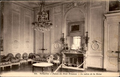 Versailles France Palais du Petit Trianon Le Salon de la Reine Postcard c1910
