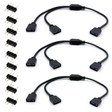 3-Pack 5V 3Pin ARGB 1 to 2 Female to Female ARGB Cables, 1-to-2 Addressable R...