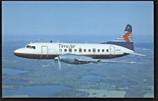 Time Air Convair CV-640 Aviation Aircraft Airline Postcard