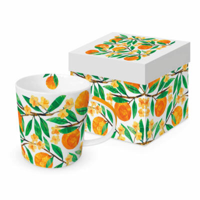 Mug Orangina Trend De PPD - Tasse à Café 400 Ml En Porcelaine D'os, Design Coloré