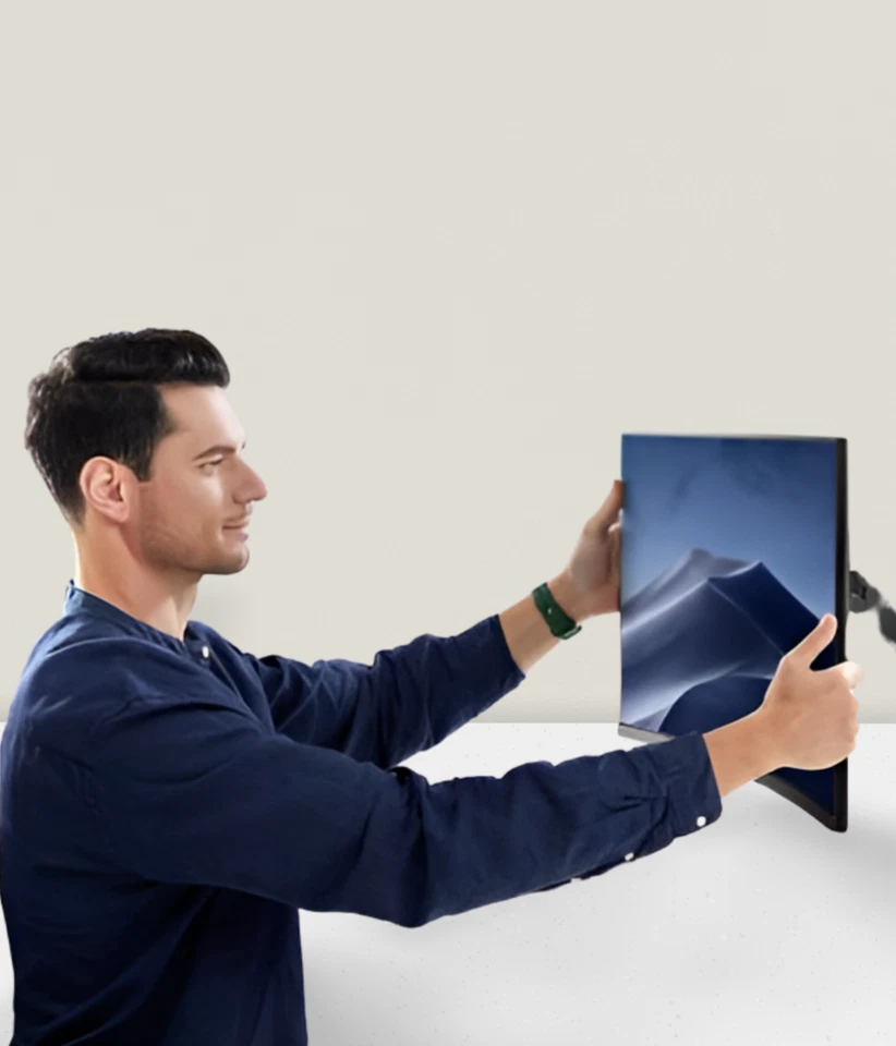 Single Monitor Mount 13-32 Inch Gas Arm Adjustable Vesa Clamp Grommet Base - Image 4 of 4