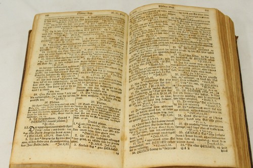 Bible 1819 Foreign Biblia Hellige Gfrifts Boger Leather Bound - Picture 8 of 11