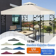 10'x10' Gazebo Canopy Top Replacement 1 2 Tier Garden Yard Patio Sunshade Cover