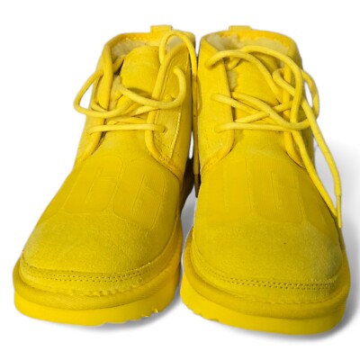 UGG Neumel ll Scatter Graphic Suede Classic Boots Kids Size Canary Yellow  Size