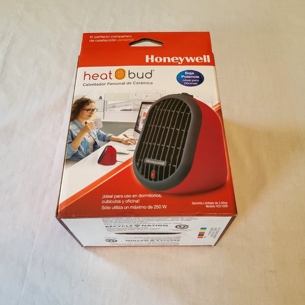New In Box Honeywell Heat Bud Ceramic Portable Mini Heater Red HCE100B  92926411008 | eBay