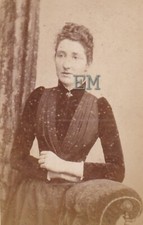 Victorian Photo CDV Lady Slim Waist Fashion Benedetti & Co Peckham Rye Railway 