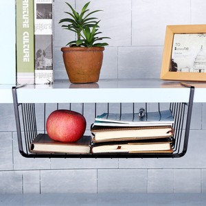 Under Table Shelf Basket Storage Dish Holder Kitchen Mesh ...