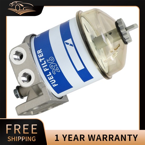 Universal Diesel Fuel Filter assembly Single with Water separator Glass