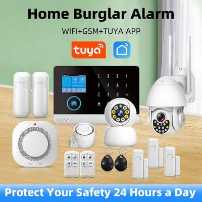 Wireless Alarm System Tuya WIFI GSM Security Alarms With Motion Sensor