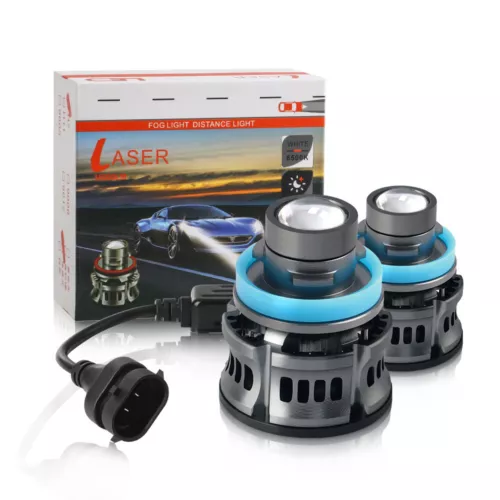 2X H11 LED Faros Láser Bombilla Blanco Hielo Proyector Auto Luces Antiniebla - Imagen 2 de 13