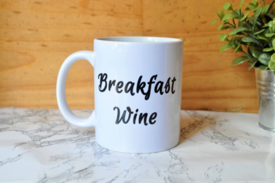 Breakfast Wine Coffee Mug 15oz | eBay