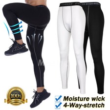 Man's Workout Leggings Compression Base Layer Gym Sports Running Training Pants