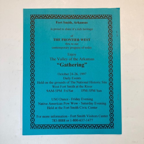 Valley of the Arkansas Gathering 2nd Annual Pow Wow Program 1997 Ft. Smith AR - Imagen 3 de 3