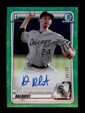 ANDREW DALQUIST 2020 BOWMAN CHROME ROOKIE GREEN REFRACTOR AUTO RC #03/99 BF3614