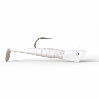 Micro Paddle Tail Swimbait, MICRO ATTACK (White) 1.5'' Dynamic Lures
