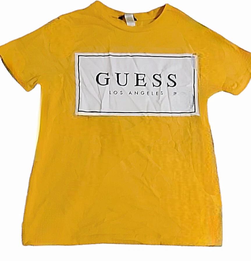 Guess mustard t clearance shirt