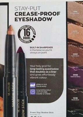 Avon Power Stay 16 Stunden Lidschatten Stick, verschiedene Farbtöne, nagelneu & originalverpackt