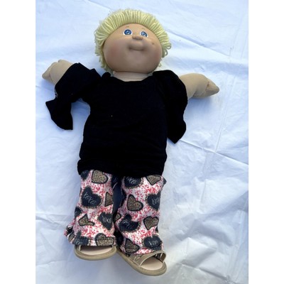 Signierte Cabbage Patch Kinder gelbe lockige Haare Puppe Original Appalachen Kunstwerke