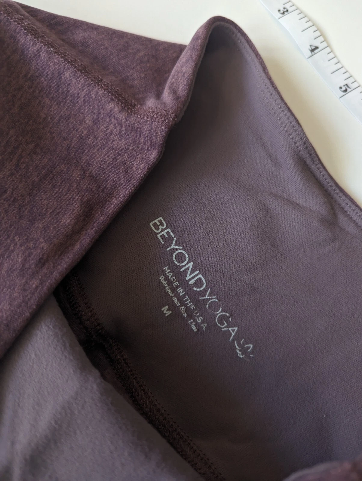 beyond-yoga color block beige leggings