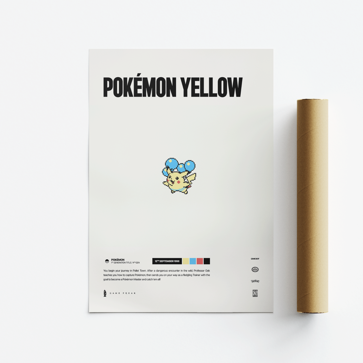 Pokmon Yellow (1998) Video Game Art Poster / Print | eBay UK