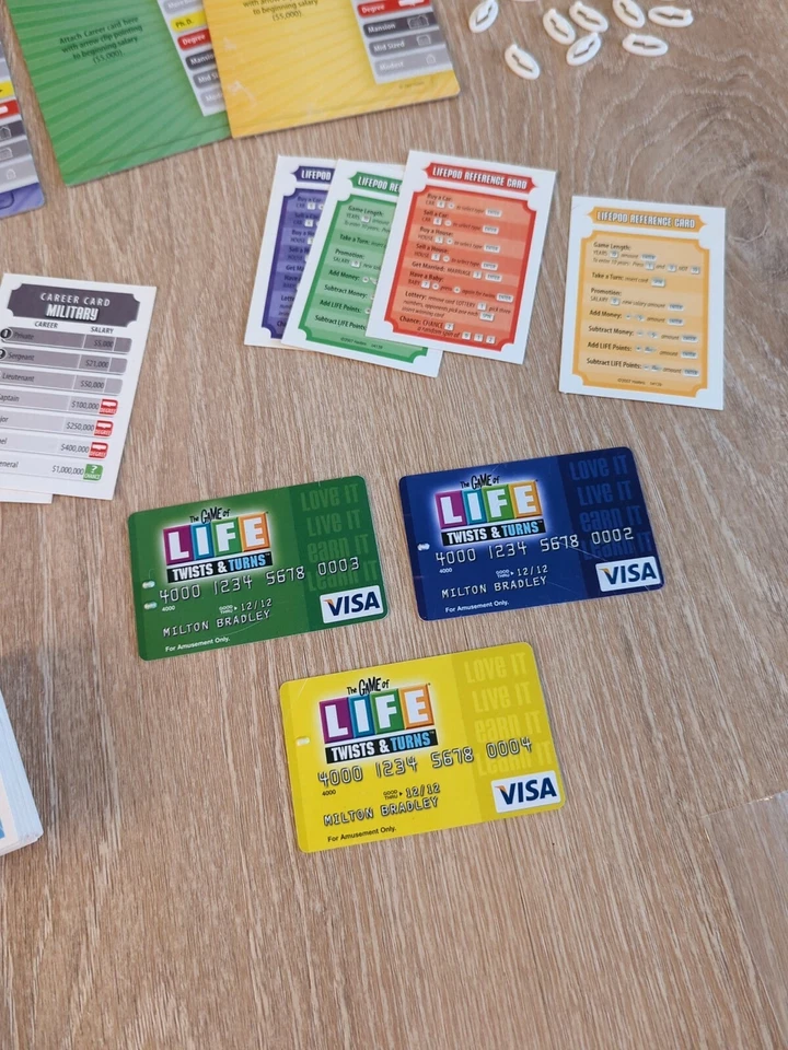 Настольная игра Game of Life Twists & Turns запасные части карты Visa Score - Изображение 2 из 4